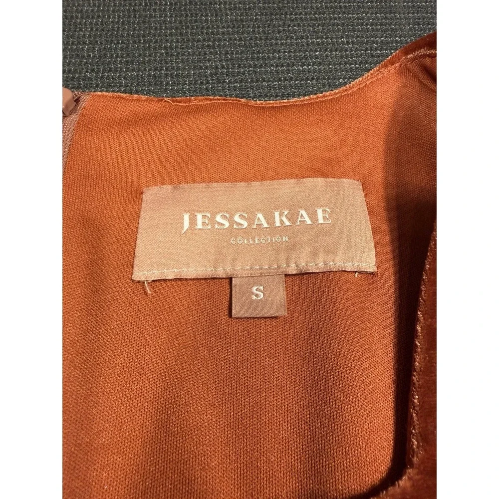 JessaKae Orange Small‎  Velvet Velour Wonder Long Sleeve Midi Dress Whimsigoth